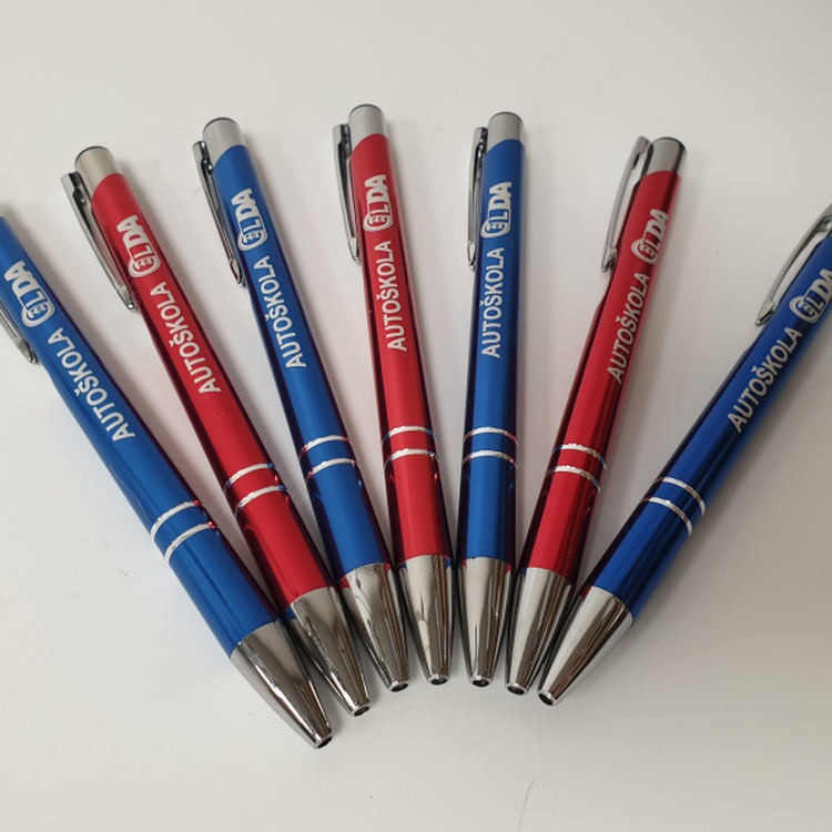 Výhodná nabídka kovové kuličkové pera včetně označení laserem